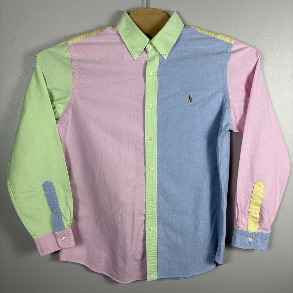 Ralph Lauren Men's Large Classic Fit Colorblock Button Down Long Sleeve Shirt - Picture 2 of 6